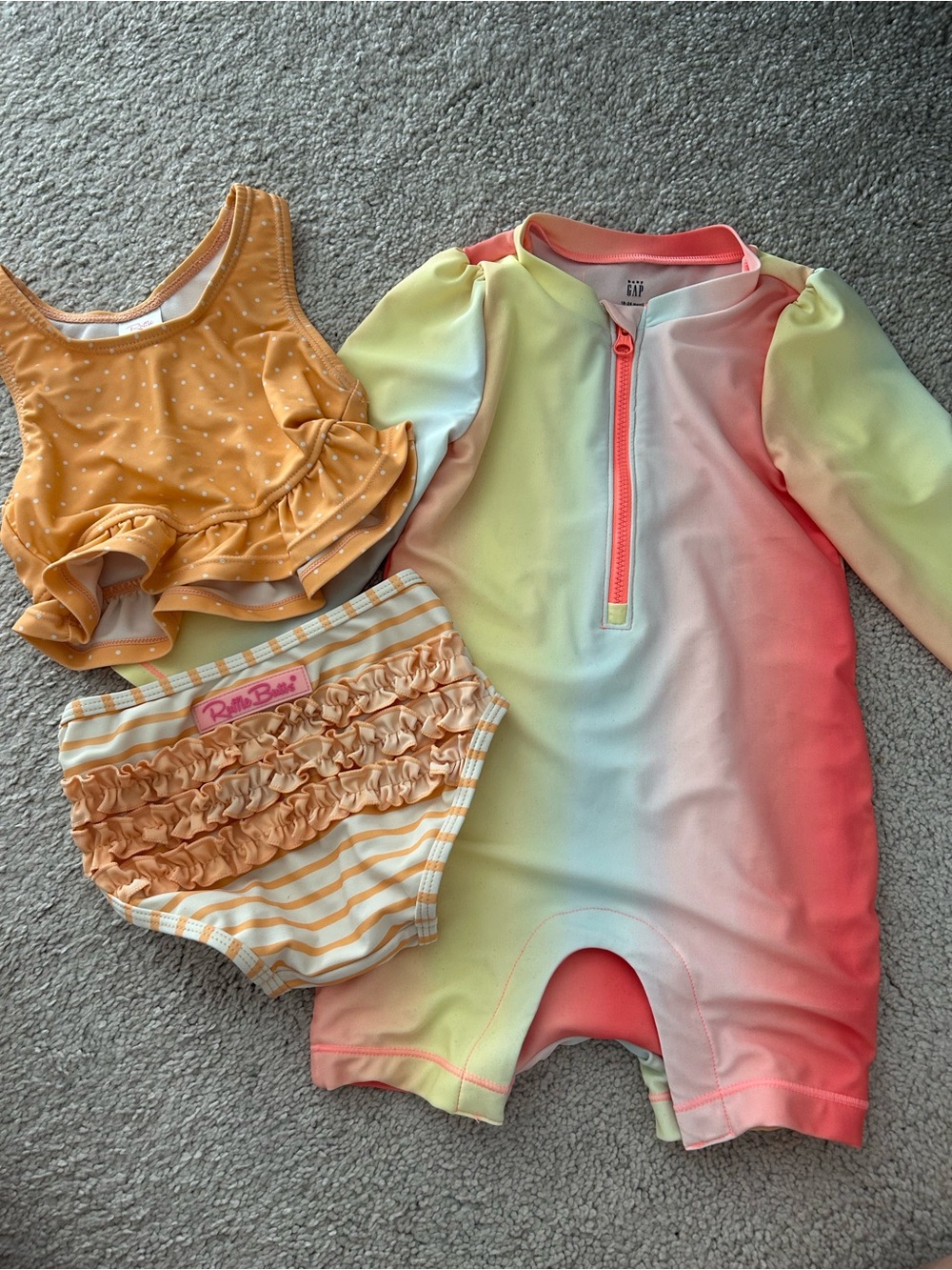 Ruffle butts/ baby gap swim bundle 18-24 months